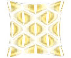 Douceur de France Coussin ImprimÃ© Cyclone Jaune, Polyester, Jaune, 40x40x15 cm