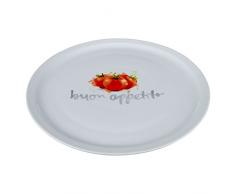 Premier Housewares Italien Assiette Ã Pizza en Porcelaine Blanc 30 x 30 x 2 cm