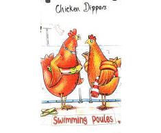 Le Compost Heap dessinÃ©s Ã la Main Poulet Dippers Torchon, Coton, Blanc, 50Â x 0.1Â x 70Â cm