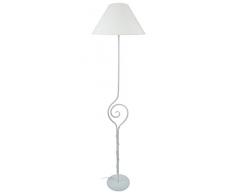 Tosel 50933 Lampadaire Saint Montant Acier 60 W E27 Blanc cérusé