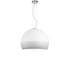 Rossini Ã©clairage Virna Suspension en verre dÃ©corÃ© E27, 20Â W, Argent