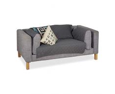 Relaxdays 10024723_890 canapé Housse Fauteuil, Gris, 220 x 175 cm