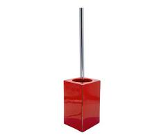 RIDDER 2241406 Brosse de Toilette, céramique, Rouge, env. 10,3 x 10,3 x 42 cm