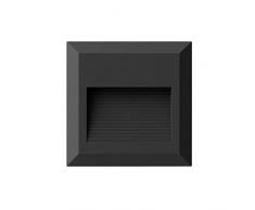 V-TAC Spot LED carré, Noir, 2 W, pour extérieur