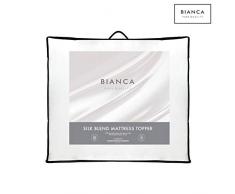 Bianca Silk Blend Surmatelas, Polyester, Blanc, Double