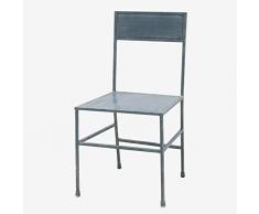 Better & Best Chaise en Fer, Bleu, Dimensions 45 x 39 x 88 cm, matériau : métal, Taille Unique