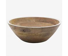 Better & Best 3081308 Saladier dÃ©coratif en Bois et Ã©mail Mar/Blanc