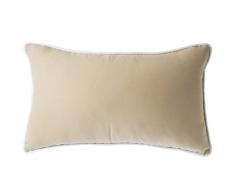 Belssia Coussin de Chaise, Coton et Laine, Caramel et Vif Blanc, 50Â x 5Â x 30Â cm