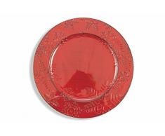 Galileo Casa Flocon de Neige Dessous de Plat, Rouge, 33Â cm