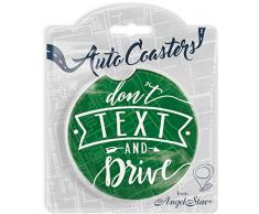 Angelstar 13436Â Dont Texte et Le Lecteur Absorbant Auto Dessous de Verre, 2â3/10,2Â cm, Multicolore