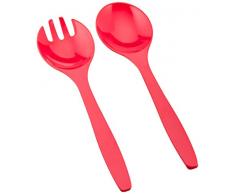 Zakdesigns 0211-310 Couverts pour la Salade Twins 23cm en Rouge, Plastique, 45x35x25 cm