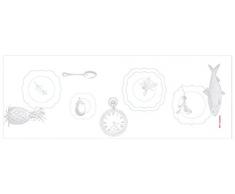 PIP Studio Chemins de Table, 100% Coton, Blanc, 60x180 cm