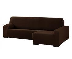 Eysa Cora Bi-Ãlastique Chaise Longue Droite, Vue frontale, Polyester Coton, Marron, 39x35x19 cm
