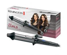 Remington CI67E1 Fer à Boucler 25-38mm, Boucleur 2en1 Céramique, Diamètres Interchageables, Boucles Serrées et Ondulations
