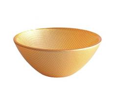 Excelsa Diamond Coupelle en Verre Jaune 12 x 12 x 5 cm