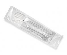 GUILLIN - SERVIPACK SETC3 CARTON DE 250 Kit Couverts Cristal 3 Pieces, Plastique, Transparent, 25 x 6 x 2 cm
