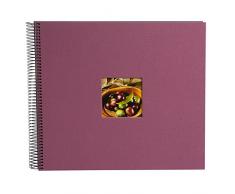 Goldbuch Album Photo Ã Spirales, Bella Vista, 35Â x 30Â cm, 40Â Pages Noires, Lin, Fuchsia, 25908