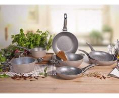 H&H 2140 Flux Wok anti-adhÃ©sif 28 cm, induction, aluminium