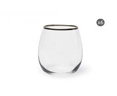 Excelsa Platinum Lot de 6 verres à eau, verre