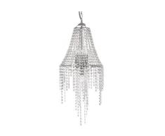 Oaks Lighting Azara Suspension drapÃ©e de gouttes de verre Transparent