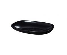 Taberner lavabo de Design Casablanca, RÃ©sine, Noir, 60Â x 36Â x 11Â cm