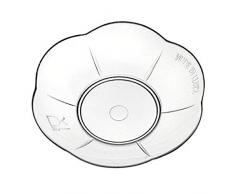 Club Plastique Vert Plat Amande Rond, Clair, Lot de 100