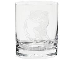 Crystaljulia 05927 Verre à whisky avec gravure Zodiak Wassermann Crystalite 250 ml
