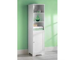 ASAB Meuble de Rangement de Salle de Bain en Bois avec Miroir, Porte Murale, tiroirs, Meubles de Maison (Blanc, Armoire de Grand garçon), Standard
