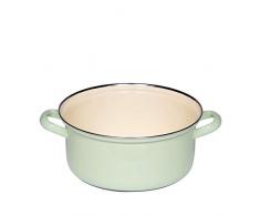 Riess 0281-006 Classic-Household Cocotte Color/Pastel avec bord chromÃ© Vert clair Ã 22 cm