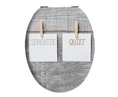 HSH Abattant WC, MDF, Multicolore, 36.5Â x 52.5Â x 4.5