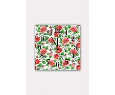 Bonamaison Horloge Murale en MDF, Multicolore, 30 x 30 cm