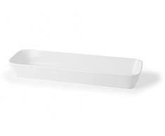 H&H Table Hotelware Bol Rectangulaire, Porcelaine, Blanc, 45Â x 14Â x 6Â cm