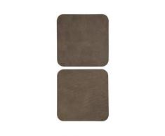 Wunschleder-Home 04A00722-00-rinde-15 cm Dessous de verre en cuir vÃ©ritable