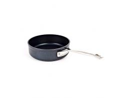 Le Creuset, Sauteuse à Bord Droit Anti-Adhérente, à 20 cm, Sans PFOA, Compatible avec Toutes Sources de Chaleur (y Compris Induction), Anthracite/Argenté