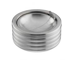 Relaxdays Gobelet à couches à rabat en acier inoxydable et cendres ronds Argenté 5,5 x 11,5 cm