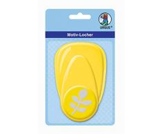 URSUS 19490019 Perforatrice Ã motif jumbo en plastique 38,1 mm avec fonction levier et dispositif de rÃ©cupÃ©ration pratique Jaune