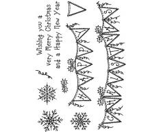 Crafty Impressions A6Â Sue Dix Boules de NoÃ«l et fanions Tampon