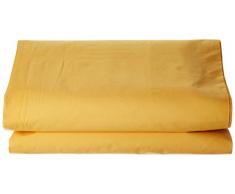 ESSIX Drap de lit uni, Coton, Jonquille, 180x290 cm