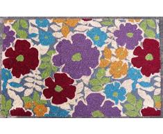 GIFT Company Fleurs Fleurs Paillasson Coco/PVC ColorÃ© 75 X 1,5 X 26 cm