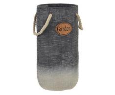 Item Vase avec Corde, cÃ©ramique, Gris, 12.0Â x 12.0Â x 24.0Â cm