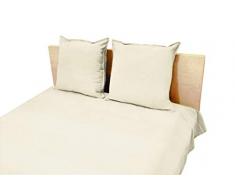 POYET MOTTE Ottoman Couvre-lit 100% Coton, Ecru, 180 x 250 cm