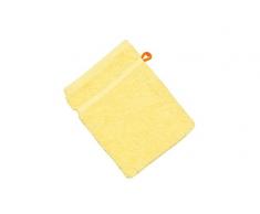 baidani Waschhandschuh Uni 15x20cm-4 Stück Gant de Toilette 100% Coton, Jaune, 20 x 15 cm