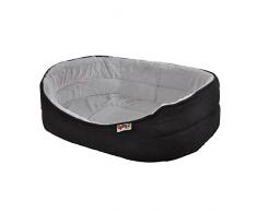 CODICO 6COU279NR_T75 Panier Chien - Design Polaire Coloris, Polyester, Noir, 75 x 58 x 20,5 cm