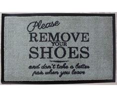 La Finesse Paillasson Nylon/PVC Noir/Gris, One