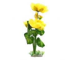 Sourcingmap® Aquarium en Plastique décoratif Fleur Fleur Fleur Décoration Décoration Décor Décor Paysage Jaune