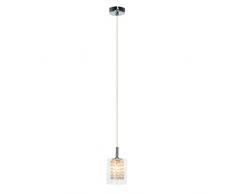 Brilliant Date Suspension 1 ampoule en verre ChromÃ©/transparent 42 W
