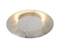Lucide FOSKAL - Plafonnier - Ã 34,5 cm - LED - 1x12W 2700K - ArgentÃ©