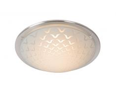 Lucide RUNE - Plafonnier - à 27 cm - LED - 1x8W 3000K - Chrome Dépoli