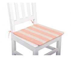 MI CASA COJIN Chaise 40 x 40 Rayures Corail