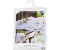 Kit chemin de table Mésange bleue avec violettes
